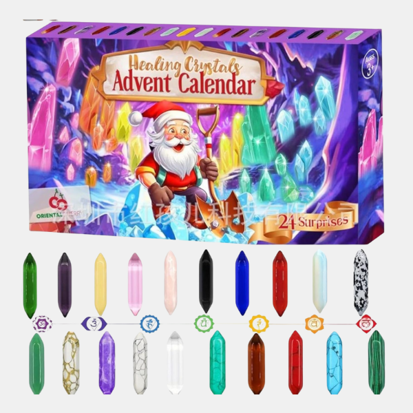 Calendario de Adviento Espiritual de Cristales Navideños – 24 Piedras de Mindfulness para la Paz Interior-Advent calendar-Hogar88-24 Piezas-Hogar88