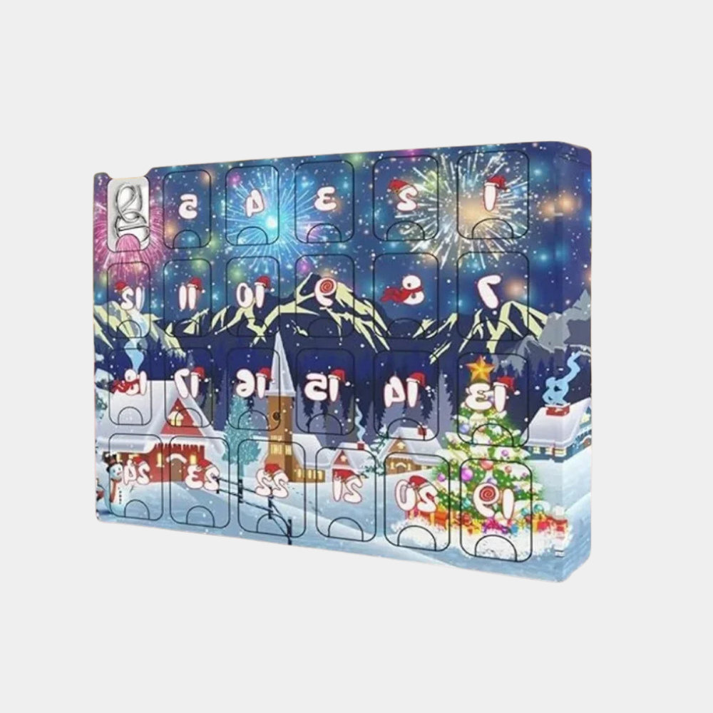 Calendario de Adviento Navideño de Rompecabezas Metálicos – 24 Juegos de Ingenio y Diversión Educativa para Todas las Edades-Advent calendar-Hogar88-1 caja-Como se muestra-Hogar88