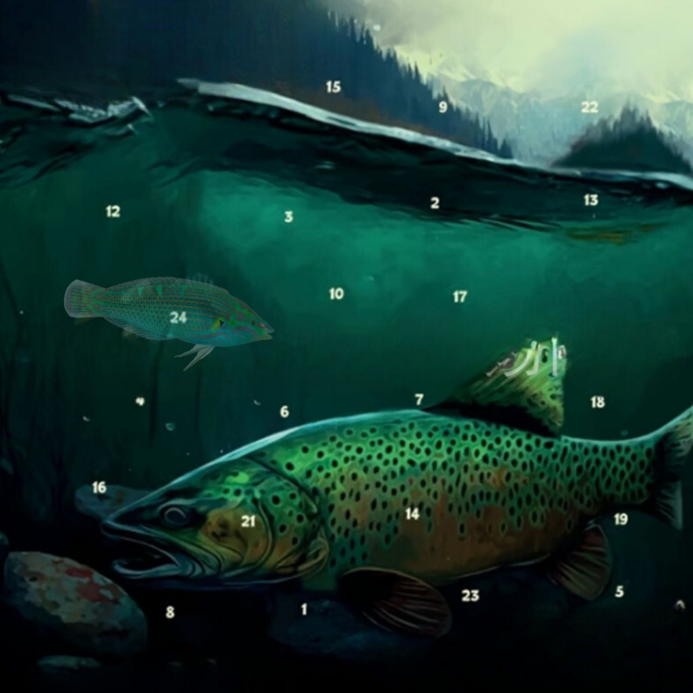 Calendario de Adviento de Pesca – 24 Sorpresas con Señuelos y Accesorios-Home & Garden-Hogar88-Anzuelo para carpas Blindbox-Hogar88