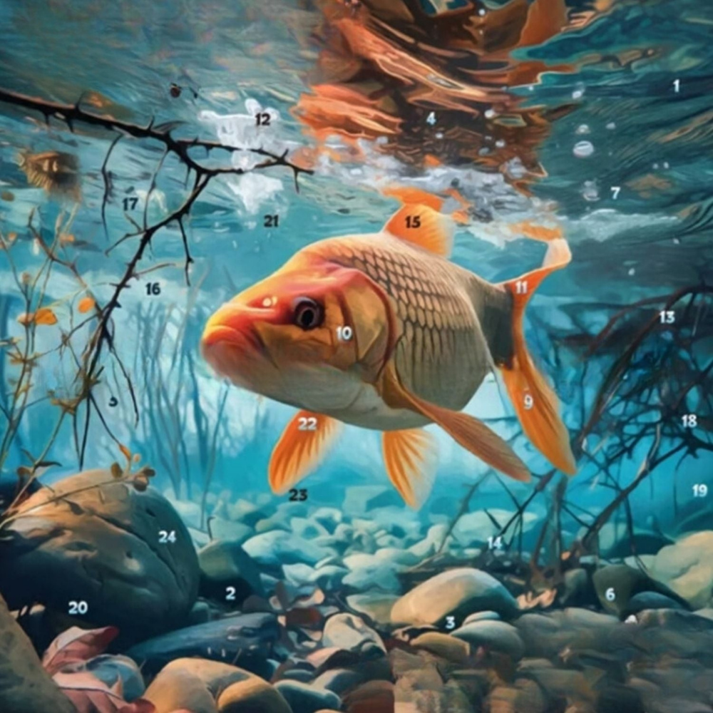 Calendario de Adviento de Pesca – 24 Sorpresas con Señuelos y Accesorios-Home & Garden-Hogar88-Caja ciega carnívora-Hogar88