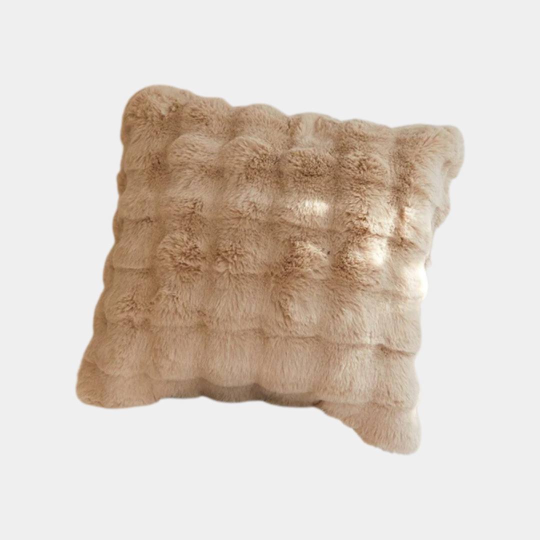 Cojín de Pelo Ultra Suave – Textura Elegante y Confort Cálido-Chair & Sofa Cushions-Hogar88-Hogar88