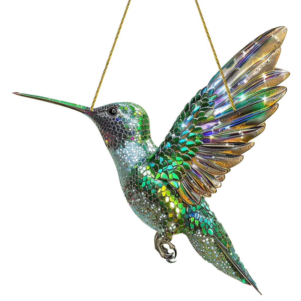 Colgante de Colibrí en Acrílico – Decoración Colorida con Efecto Luminoso-Suncatchers-Hogar88-Hogar88