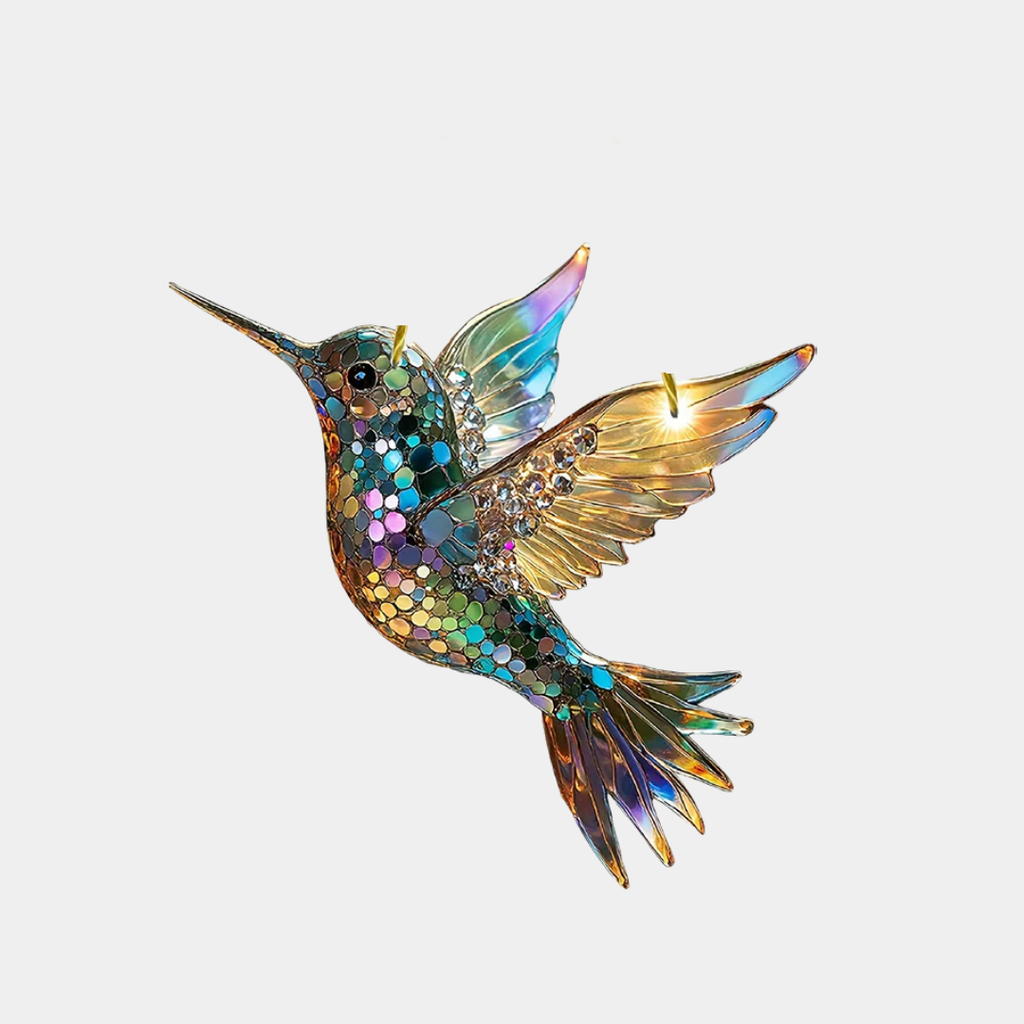 Colgante de Colibrí en Acrílico – Decoración Colorida con Efecto Luminoso-Suncatchers-Hogar88-Hogar88