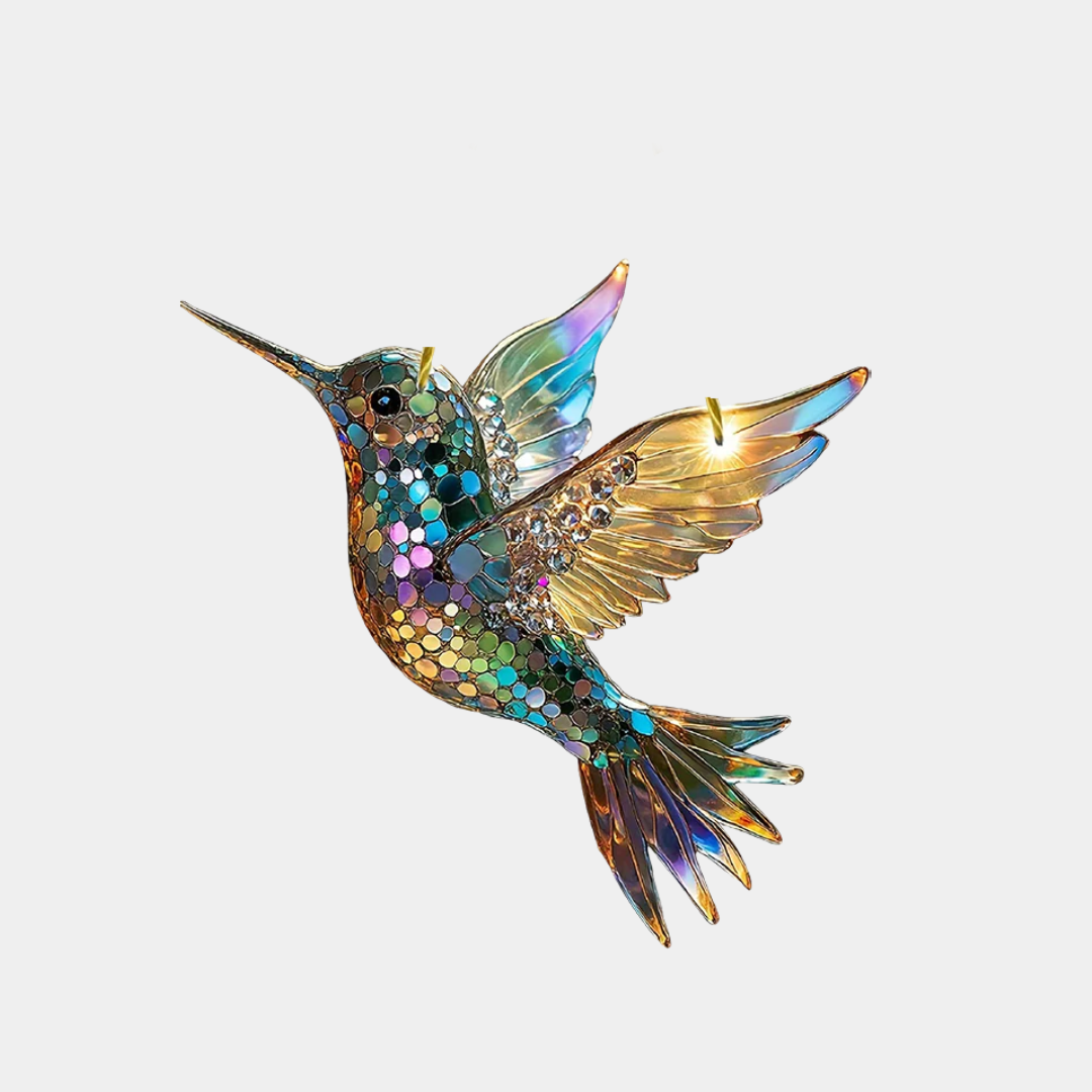 Colgante de Colibrí en Acrílico – Decoración Colorida con Efecto Luminoso-Suncatchers-Hogar88-Hogar88