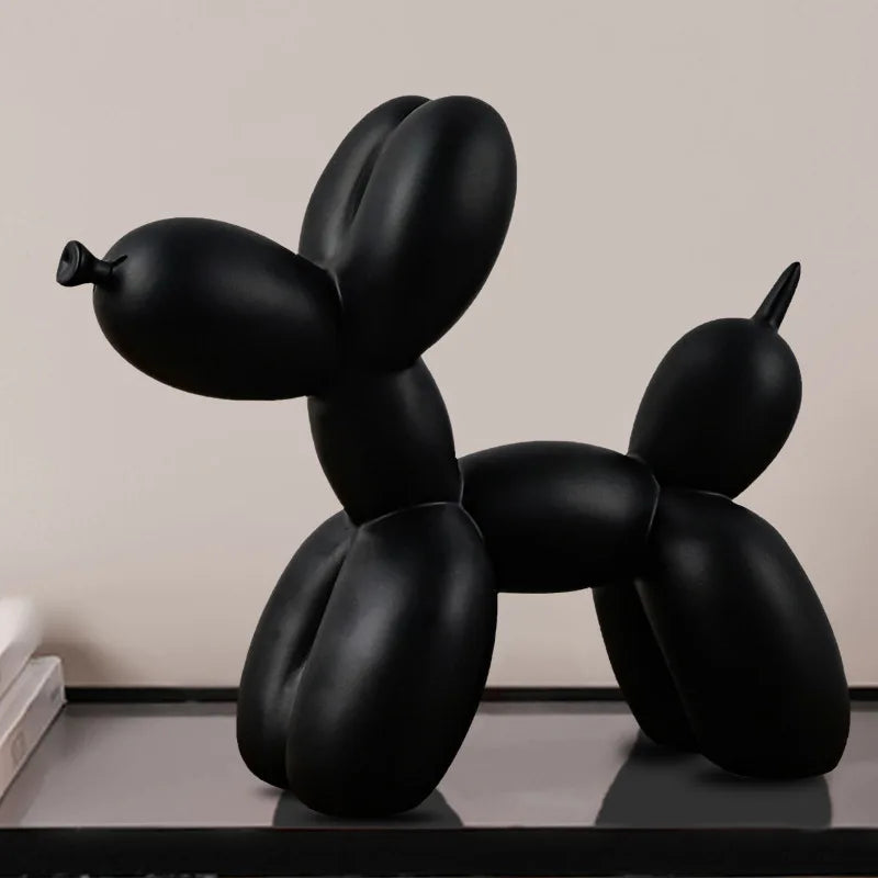 Escultura Perro Globo Nórdica – Decoración Moderna y Divertida para el Hogar-Home & Garden-Hogar88-Negro-Hogar88