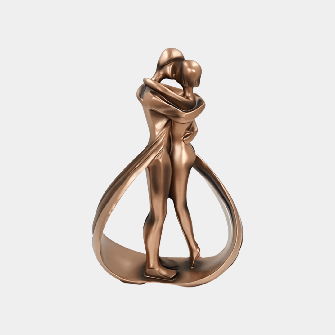 Escultura de Pareja Abrazada – Arte en Resina con Toque Romántico-Sculptures & Statues-Hogar88-Hogar88