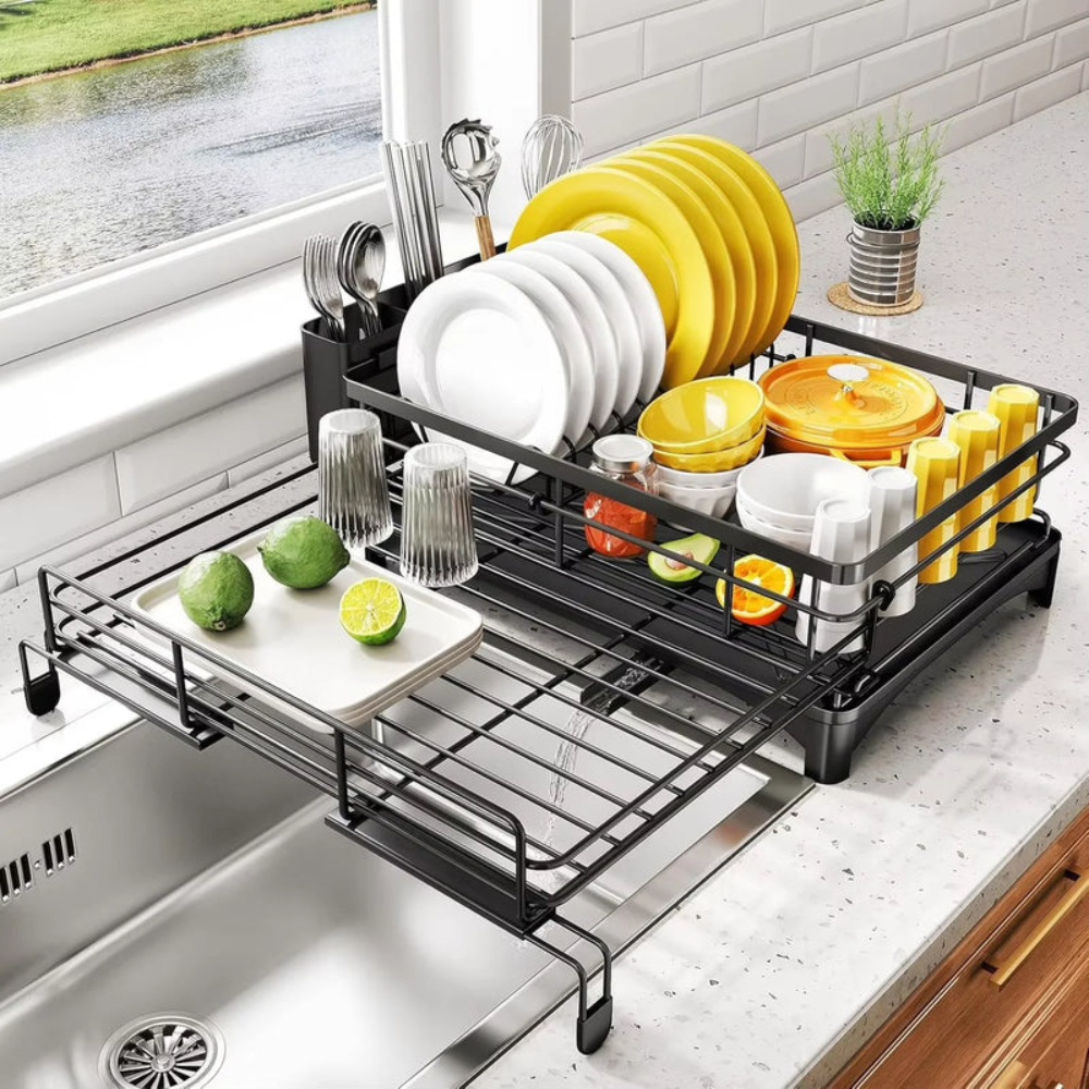 Escurridor Grande con Bandeja – Organizador Antióxido para Cocina-Dish Racks-Hogar88-Hogar88