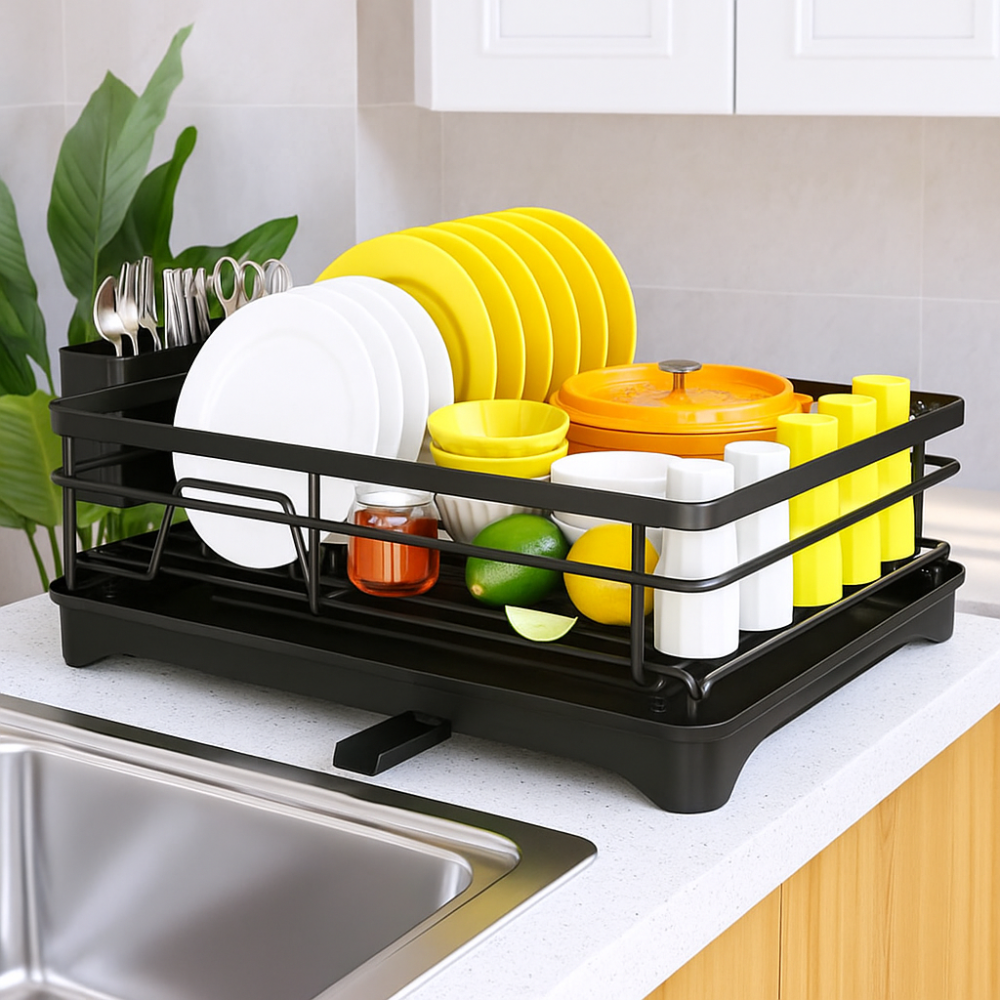 Escurridor Grande con Bandeja – Organizador Antióxido para Cocina-Dish Racks-Hogar88-Hogar88