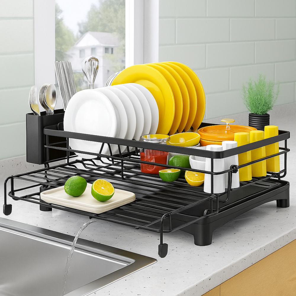 Escurridor Grande con Bandeja – Organizador Antióxido para Cocina-Dish Racks-Hogar88-Hogar88