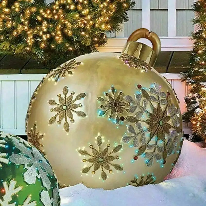 Esfera Inflable de Navidad – Diseño Resistente y Iluminación Festiva para Exteriores-Home Decor-Hogar88-H-Hogar88