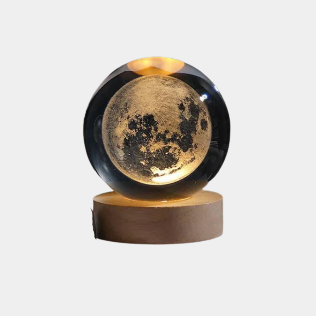 Esfera Lumínica 3D de Cristal – Diseño Cósmico Decorativo-Night Lights & Ambient Lighting-Hogar88-Hogar88