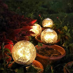 Esfera Solar de Cristal Decorativa – Luz Cálida para Jardín y Exterior-Landscape Pathway Lighting-Hogar88-Hogar88