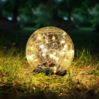 Esfera Solar de Cristal Decorativa – Luz Cálida para Jardín y Exterior-Landscape Pathway Lighting-Hogar88-Hogar88