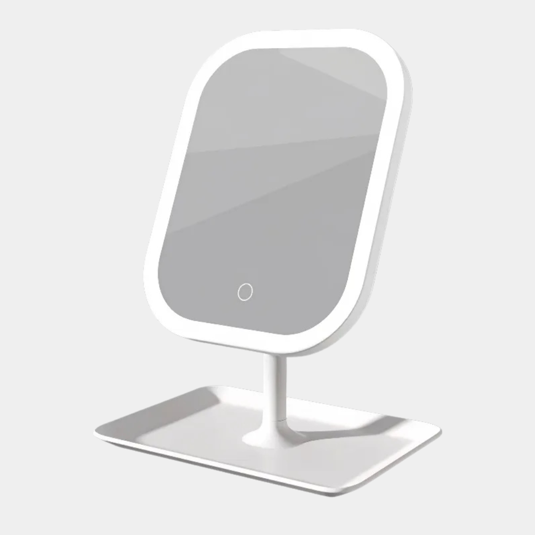 Espejo de Maquillaje LED con Luz Ajustable – Control Táctil Preciso-Face Mirrors-Hogar88-Blanco-Hogar88