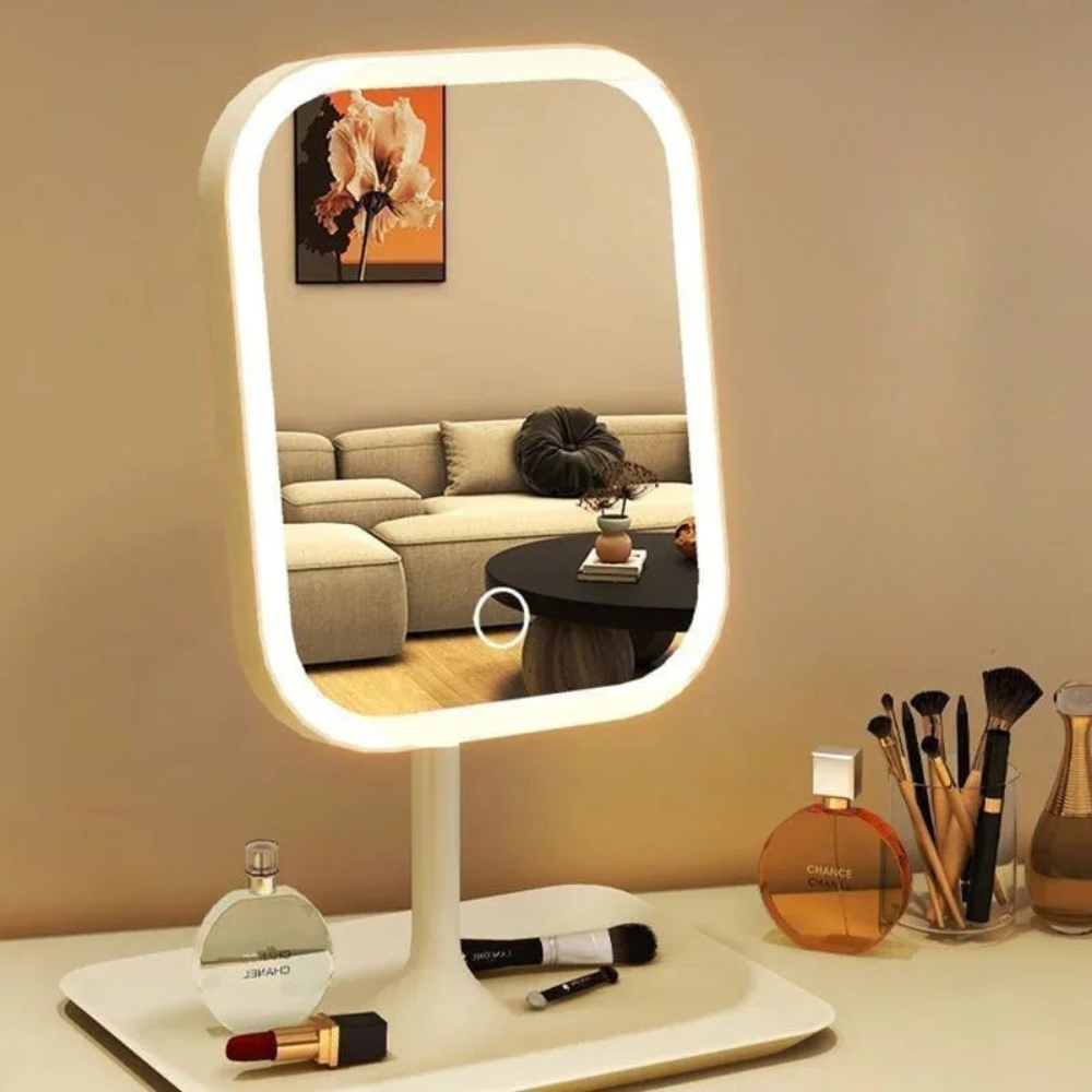 Espejo de Maquillaje LED con Luz Ajustable – Control Táctil Preciso-Face Mirrors-Hogar88-Hogar88