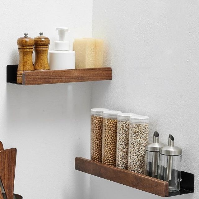 Estante de Baño Rústico – Montaje sin Taladro y Diseño Natural-Wall-Mounted Caddies-Hogar88-Hogar88