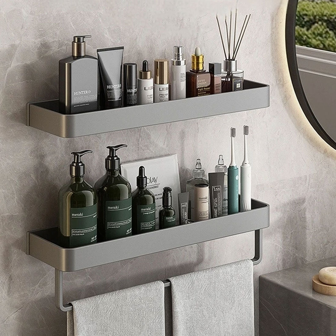 Estante de Pared para Baño – Diseño Elegante y Organización Moderna-Wall-Mounted Caddies-Hogar88-Hogar88