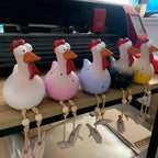 Estatua de Gallina Colorida – Figura de Jardín en Resina Duradera-Garden Sculptures-Hogar88-Hogar88