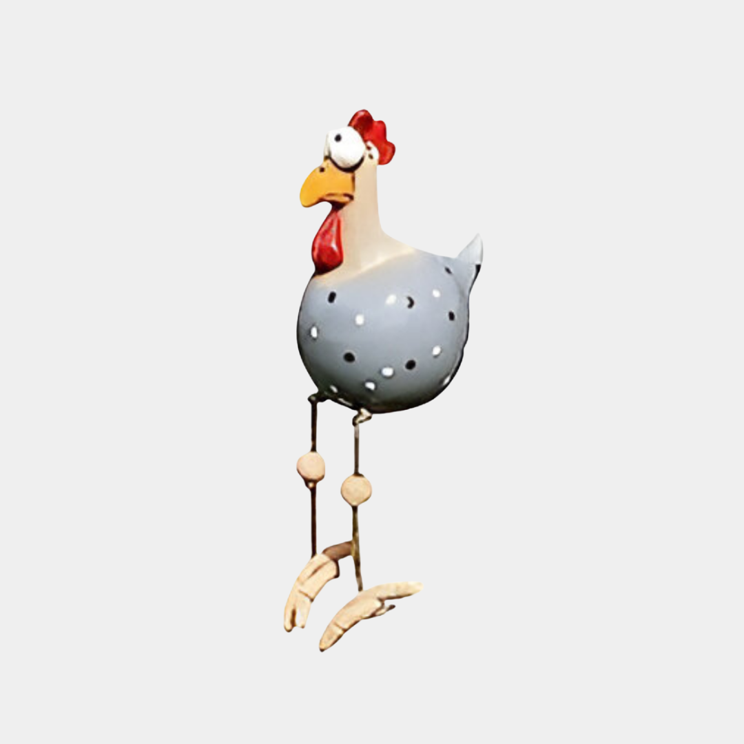 Estatua de Gallina Colorida – Figura de Jardín en Resina Duradera-Garden Sculptures-Hogar88-Hogar88