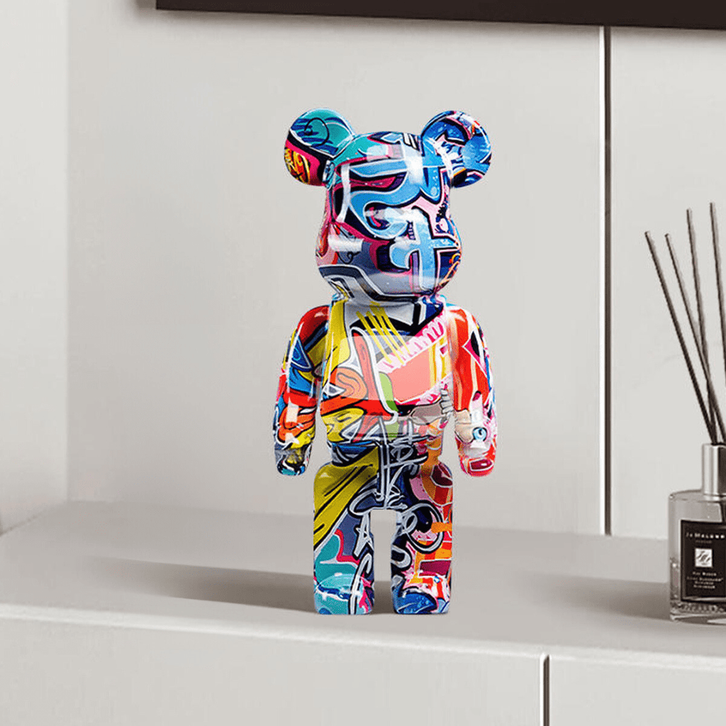 Figura Decorativa de Oso Colorido – Diseño Moderno y Toque Divertido para el Hogar-Home Decor-Hogar88-B-Hogar88
