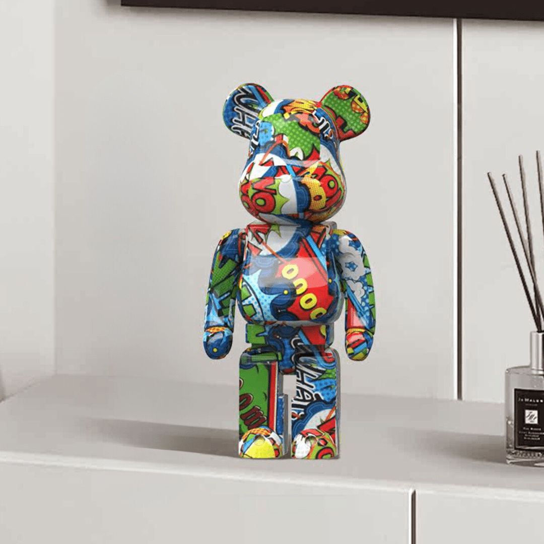 Figura Decorativa de Oso Colorido – Diseño Moderno y Toque Divertido para el Hogar-Home Decor-Hogar88-G-Hogar88