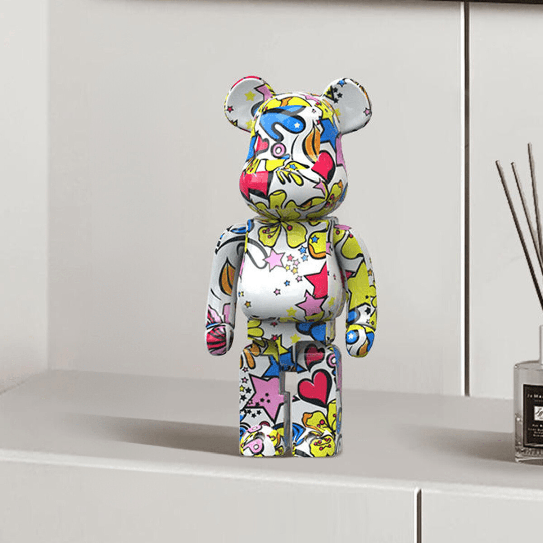 Figura Decorativa de Oso Colorido – Diseño Moderno y Toque Divertido para el Hogar-Home Decor-Hogar88-H-Hogar88