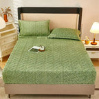 Funda de Cama de Terciopelo Acolchada – Suave, Elegante y Transpirable-Bedroom-Hogar88-Verde-Sábana bajera 90 x 200 cm-Hogar88