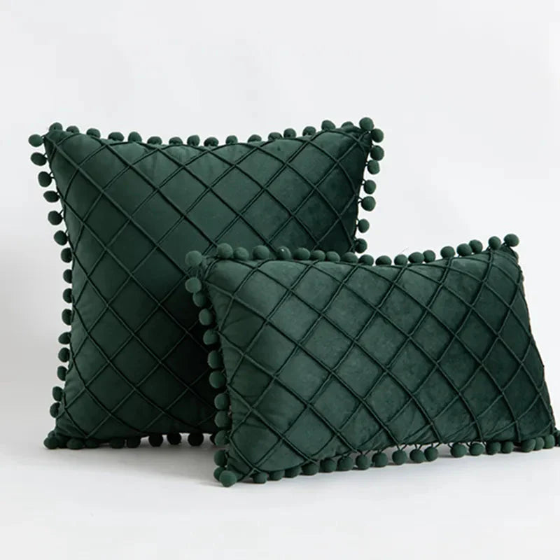 Funda de Cojín con Costura Diamante – Elegancia Texturizada-Chair & Sofa Cushion Covers-Hogar88-Hogar88
