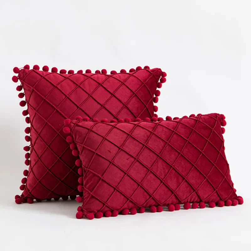 Funda de Cojín con Costura Diamante – Elegancia Texturizada-Chair & Sofa Cushion Covers-Hogar88-Hogar88