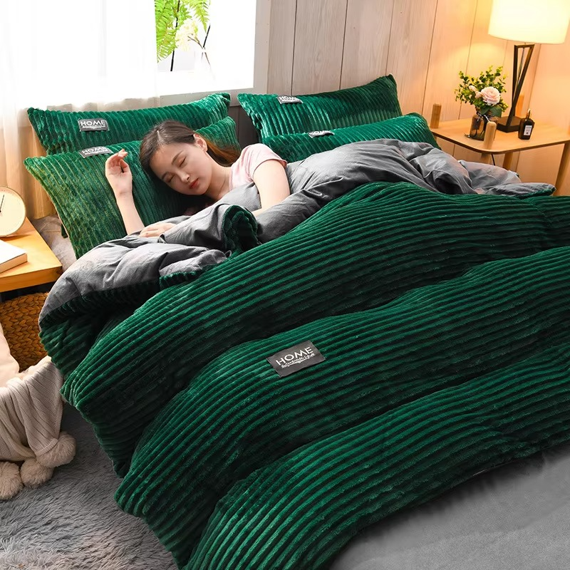 Funda de Manta de Terciopelo Suave y Cálido para Invierno – Acolchada, Elegante y Confortable-Bedding-Hogar88-Hogar88