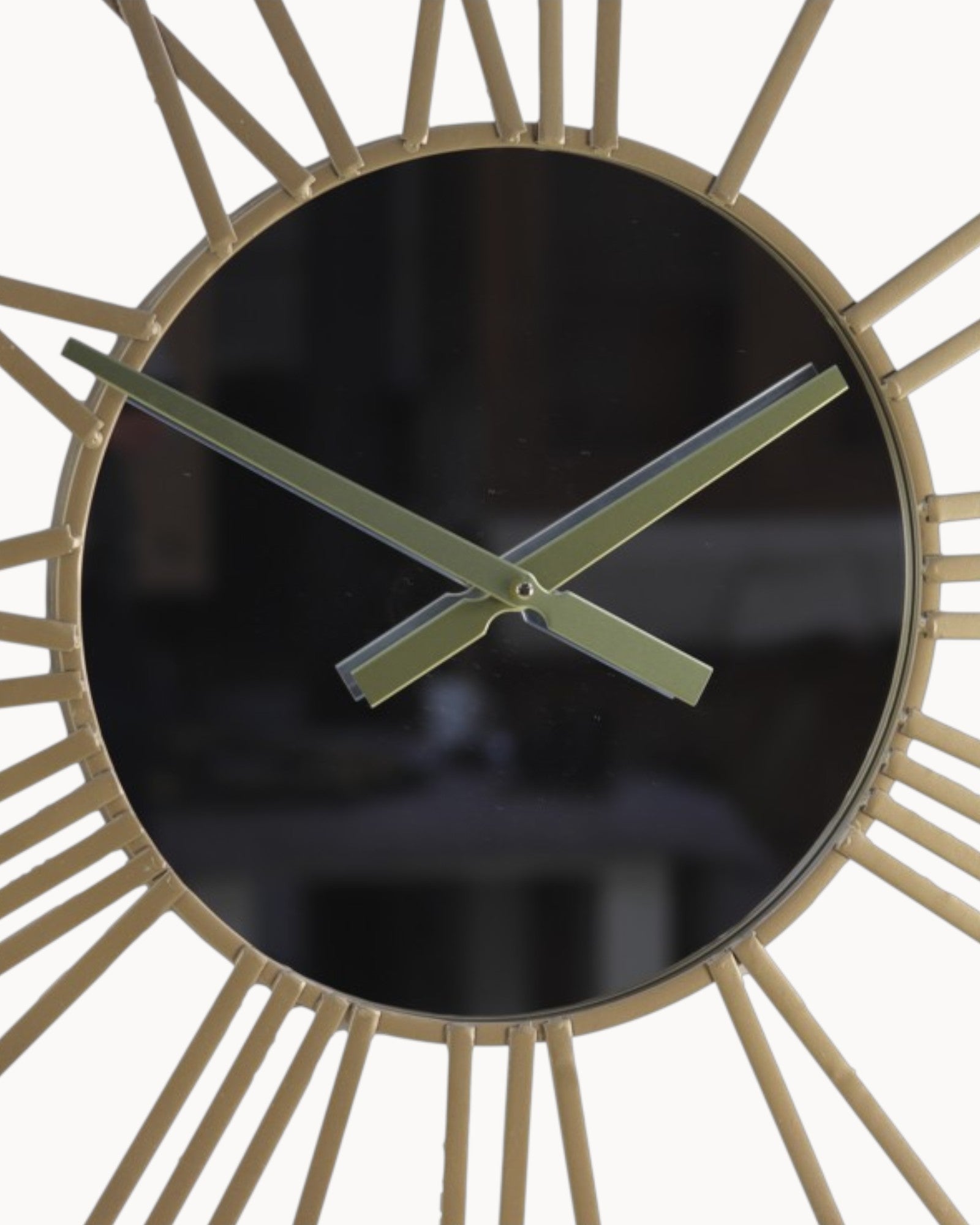 Reloj de Pared Roman – Gran Reloj Dorado con Números Romanos-Wall Clocks-Hogar88