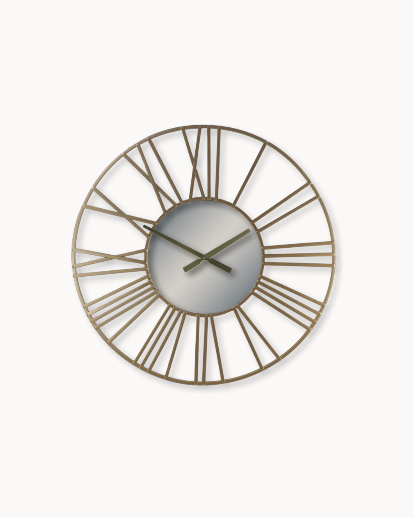 Reloj de Pared Roman – Gran Reloj Dorado con Números Romanos-Wall Clocks-Hogar88