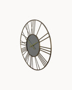 Reloj de Pared Roman – Gran Reloj Dorado con Números Romanos-Wall Clocks-Hogar88