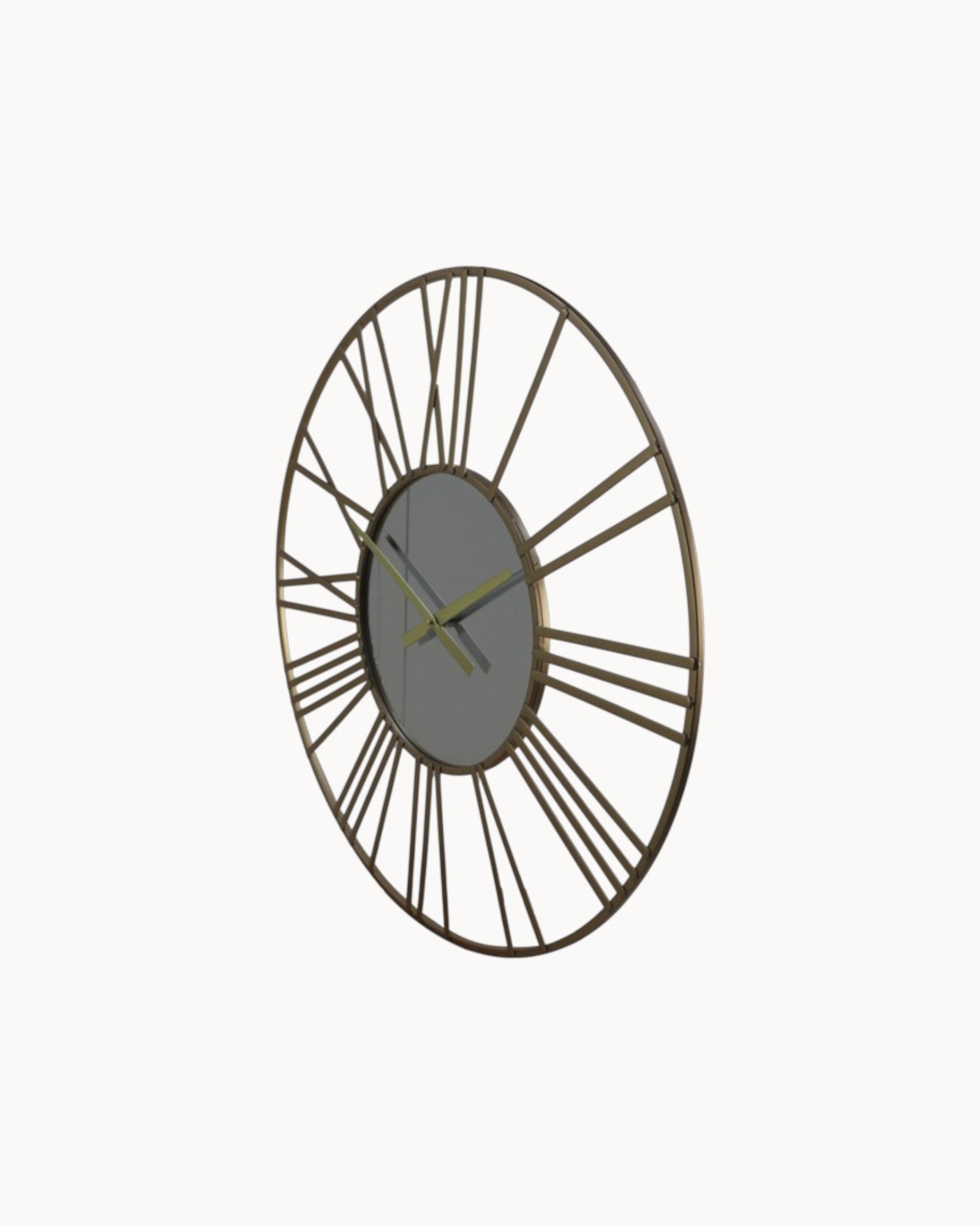 Reloj de Pared Roman – Gran Reloj Dorado con Números Romanos-Wall Clocks-Hogar88