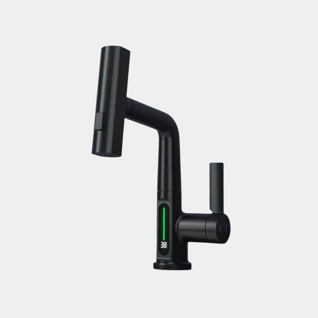 Grifo Flexible con Pantalla LED – Diseño Giratorio y Extensible-Kitchen Sink Faucets-Hogar88-Hogar88
