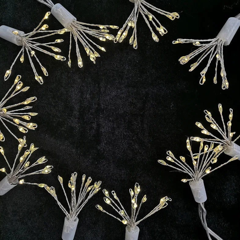 Guirnalda Luminosa Starburst de Cobre – Luz Cálida Decorativa-Light Ropes & Strings-Hogar88-Hogar88