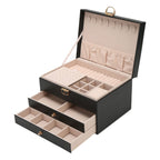 Joyero de Cuero Multicapa – Organización Elegante-Jewelry Boxes-Hogar88-Hogar88