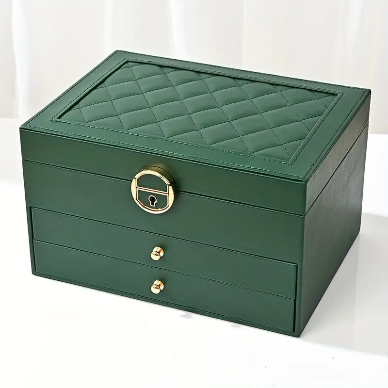 Joyero de Cuero Multicapa – Organización Elegante-Jewelry Boxes-Hogar88-Hogar88