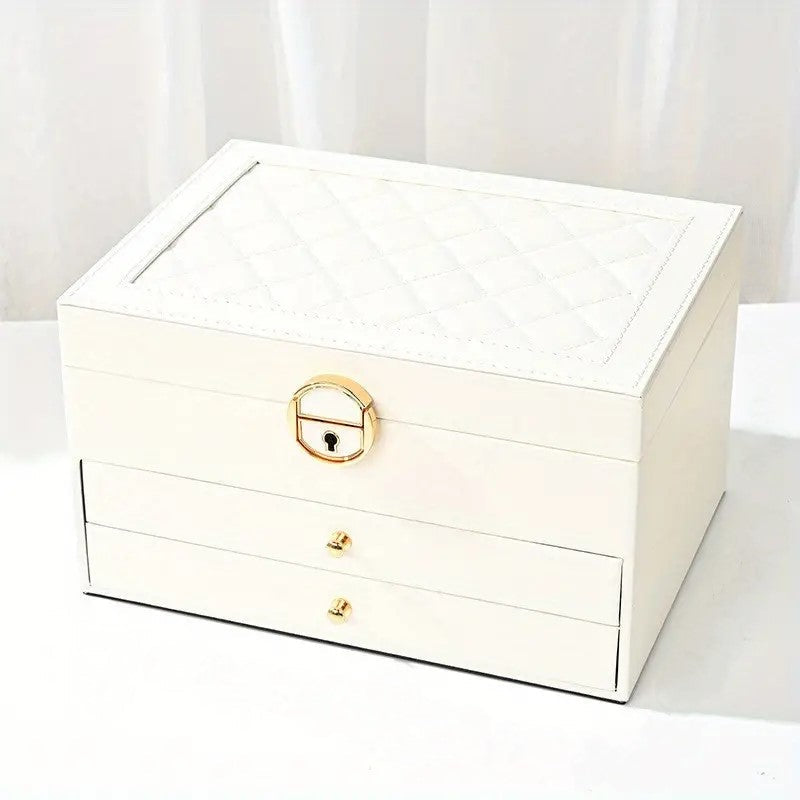 Joyero de Cuero Multicapa – Organización Elegante-Jewelry Boxes-Hogar88-Hogar88