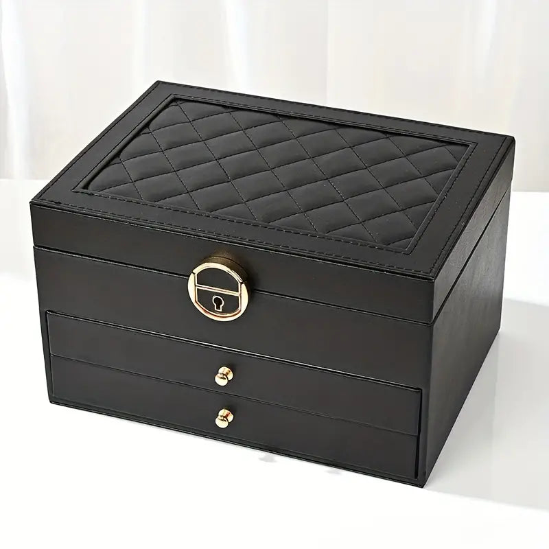 Joyero de Cuero Multicapa – Organización Elegante-Jewelry Boxes-Hogar88-Hogar88
