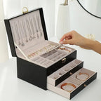 Joyero de Cuero Multicapa – Organización Elegante-Jewelry Boxes-Hogar88-Hogar88