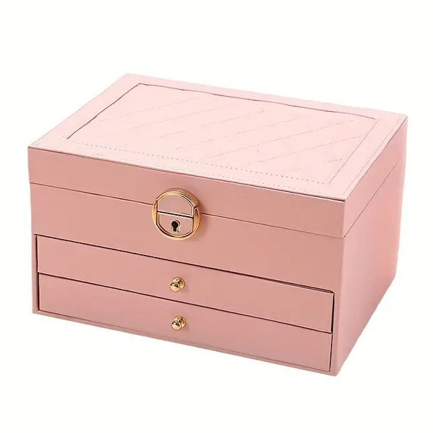Joyero de Cuero Multicapa – Organización Elegante-Jewelry Boxes-Hogar88-Hogar88