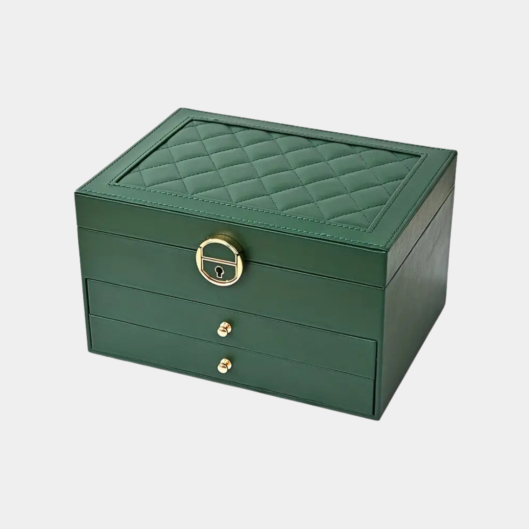 Joyero de Cuero Multicapa – Organización Elegante-Jewelry Boxes-Hogar88-Hogar88