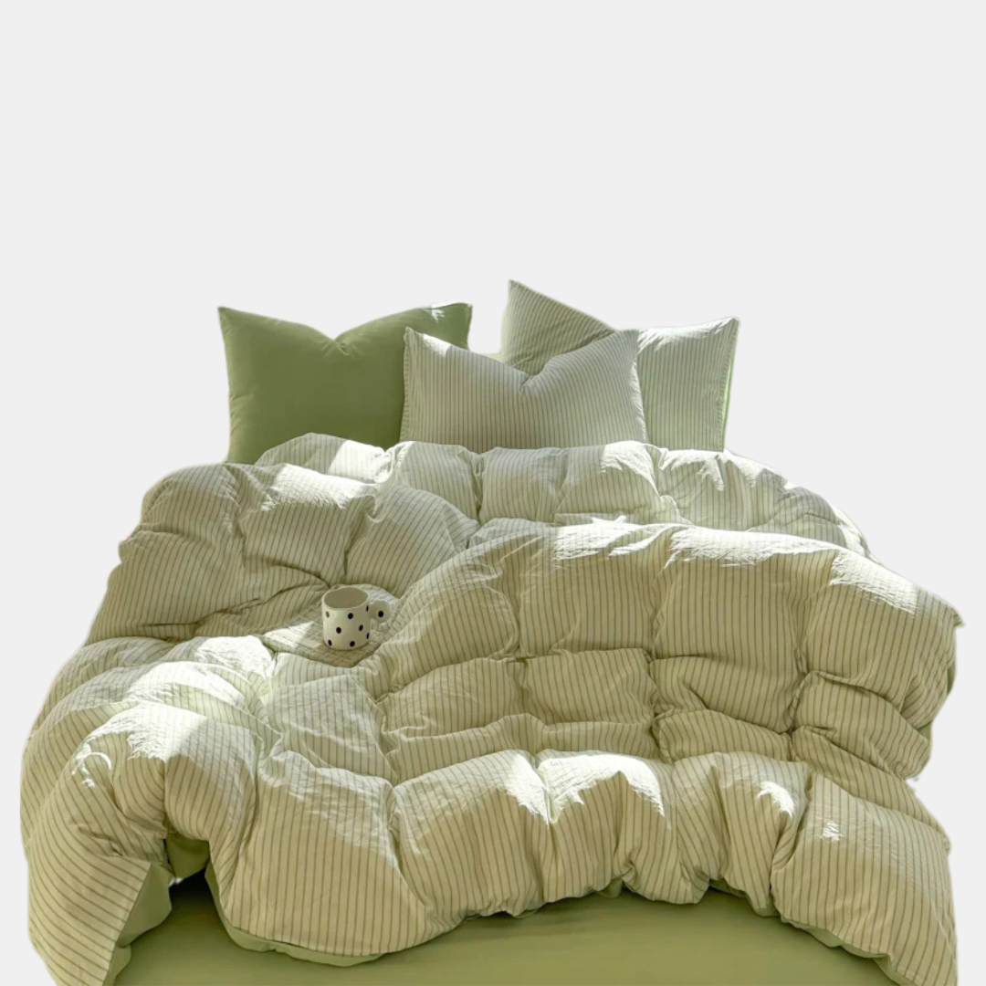 Juego de Funda Nórdica – Ropa de Cama Elegante y Confortable para Hogar-Duvet Cover Sets-Hogar88-Verde-Pareja-Hogar88