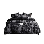 Juego de Ropa de Cama Mármol Negro Elegante – Diseño Moderno Sofisticado-Bedding Set-Hogar88-Hogar88