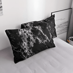 Juego de Ropa de Cama Mármol Negro Elegante – Diseño Moderno Sofisticado-Bedding Set-Hogar88-Hogar88