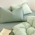 Juego de Ropa de Cama a Cuadros – Estilo Acogedor y Aesthetic-Bedding Set-Hogar88-Hogar88