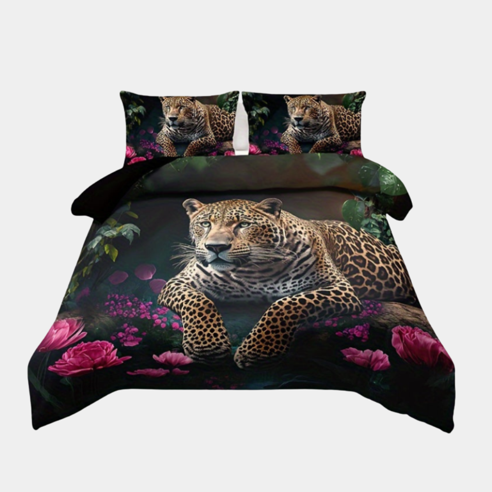 Juego de Ropa de Cama con Estampado Digital de Animales – Suave, Cálido y Versátil (3 Piezas)-Bedroom-Hogar88-Hogar88