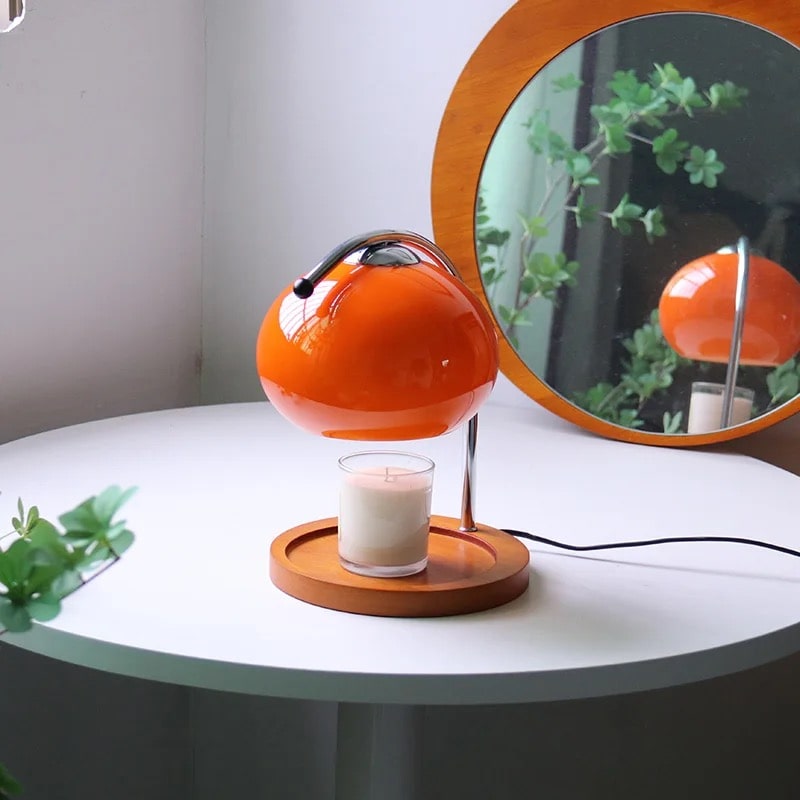 Lámpara Bauhaus Retro – Lámpara de Mesa de Vidrio con Porta Vela-Table Lamps-Hogar88-Hogar88