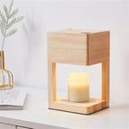 Lámpara Calientavelas de Madera – Luz Cálida y Diseño Elegante-Candle & Oil Warmers-Hogar88-Hogar88
